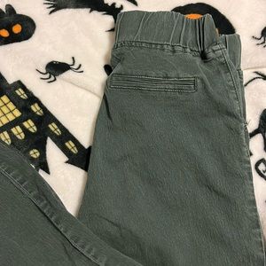 Dark green pants!